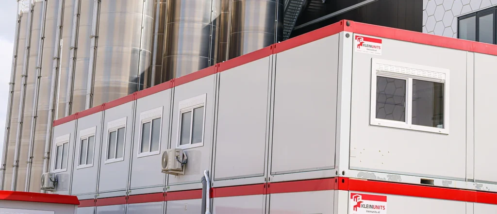 Flex units op een het alternatief voor Portacabin
